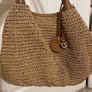 Brighton / Kinley Straw Hobo Bag Purse Handwoven large